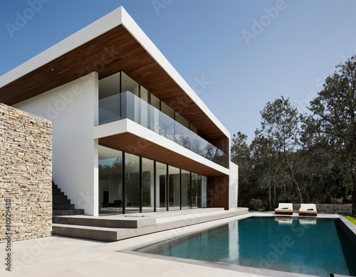 modern luxury house with a swimming pool