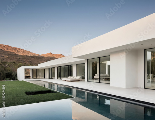 modern house in rural area