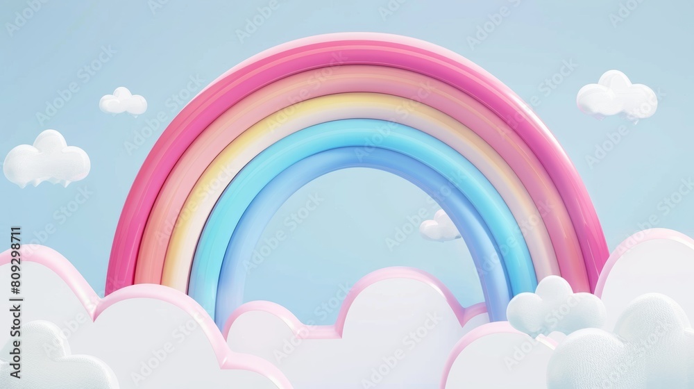 Pastel rainbow in dreamy sky Pastel rainbow in dreamy sky