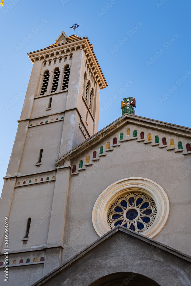 Fototapeta premium Eglise Saint-Etienne de Nice (Saint Stephen's Church) church is dedicated to Saint Stephen. Nice, France.