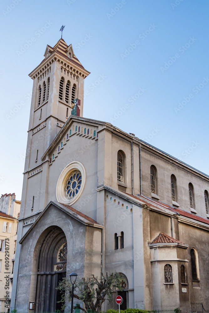 Eglise Saint-Etienne de Nice (Saint Stephen's Church) church is dedicated to Saint Stephen. Nice, France. Eglise Saint-Etienne de Nice (Saint Stephen's Church) church is dedicated to Saint Stephen. Nice, France.