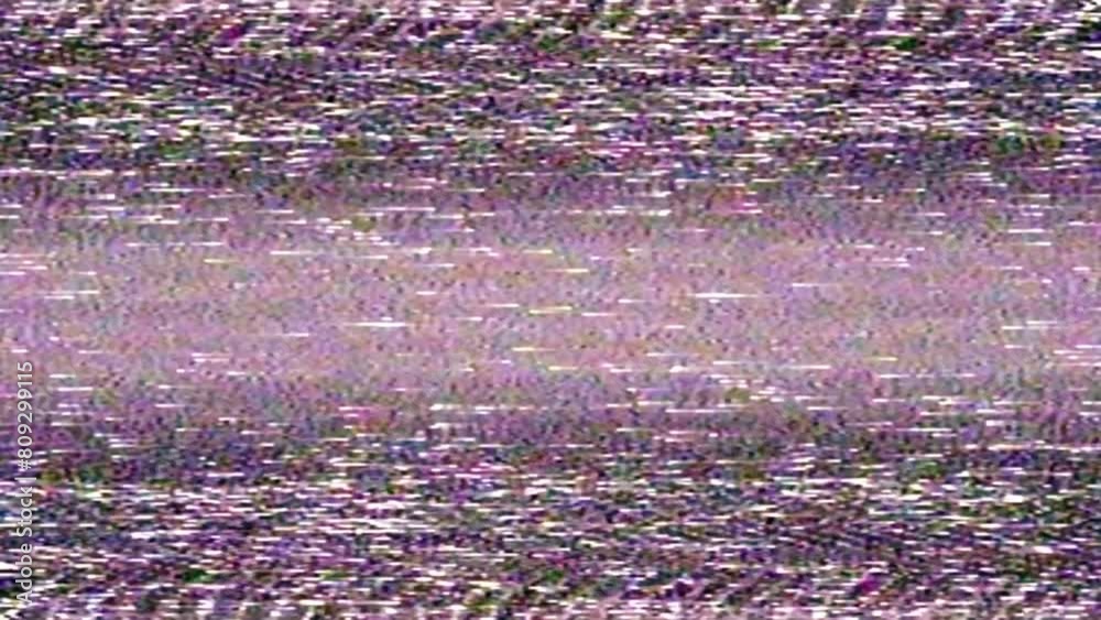 old analog tv screen monitor vhs noise