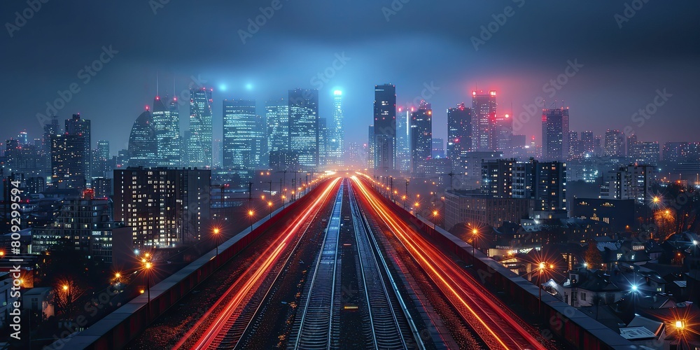In the fast-paced City of Light and Speed, vibrant red and blue streaks illuminate the bustling urban landscape, revealing a web of innovation and energy. In the fast-paced City of Light and Speed, vibrant red and blue streaks illuminate the bustling urban landscape, revealing a web of innovation and energy.