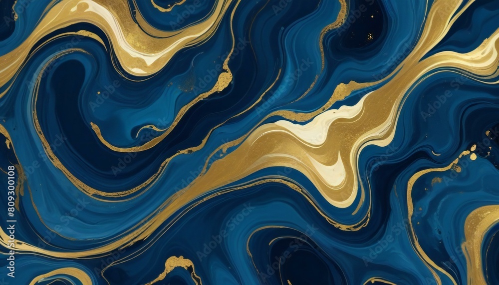 Fototapeta premium Vibrant Colorful Marble Texture With Gold Abstract Background