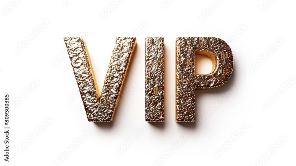 Fototapeta premium The word VIP created in Sans Serif Typography.