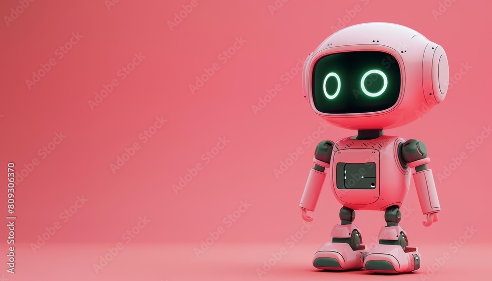 3D render pop art of a robot, depicting a future where technology and humanity merge, in classic styles color, kawaii template sharpen with copy space 3D render pop art of a robot, depicting a future where technology and humanity merge, in classic styles color, kawaii template sharpen with copy space