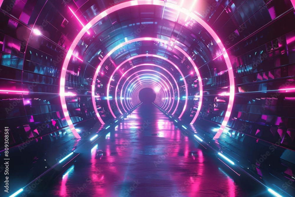 Futuristic color neon of a breakthrough in technology showcases an era of boundless possibilities Futuristic color neon of a breakthrough in technology showcases an era of boundless possibilities