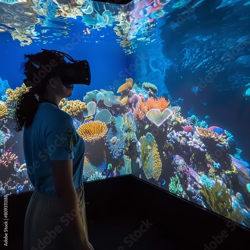 The technology transforms this serene locale into a vibrant hub of marine discovery, blending education with enchantment photo