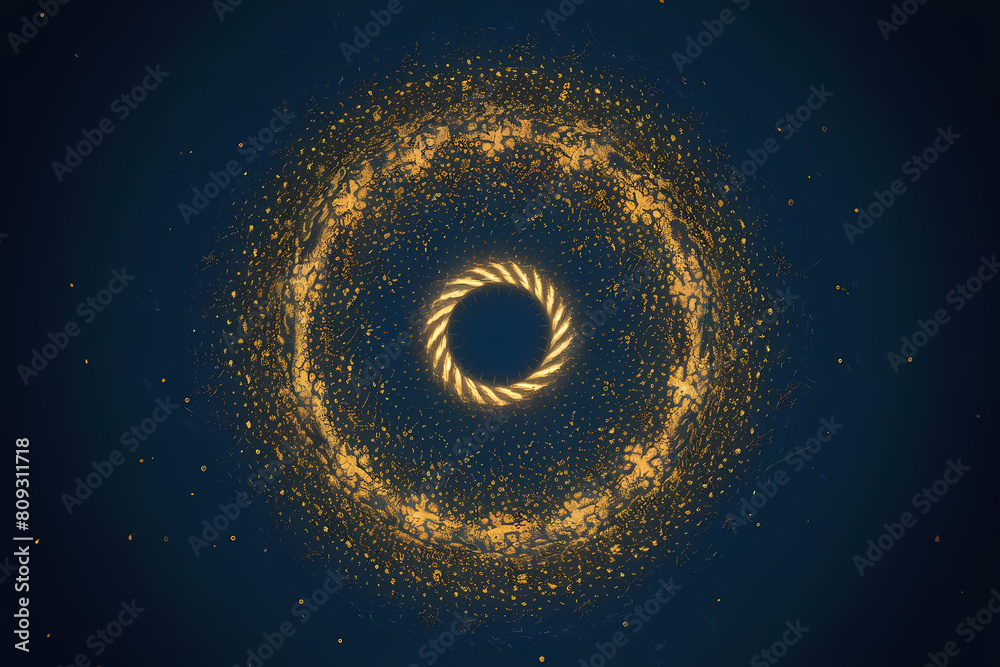 Background with Dark blue and gold particle. Golden light shine particles on navy blue background. Background with Dark blue and gold particle. Golden light shine particles on navy blue background.