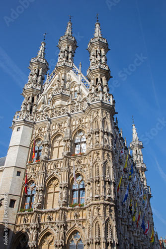 Leuven - The south-east portal of Gothic town hall photo