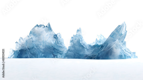Set of icebergs  cut out