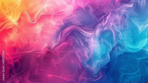 Gradient abstract background. Bright color liquid blend. Blurred fluid colorful mix. Modern design template for web covers, ad banners, posters, brochures, flyers. Raster illustration image