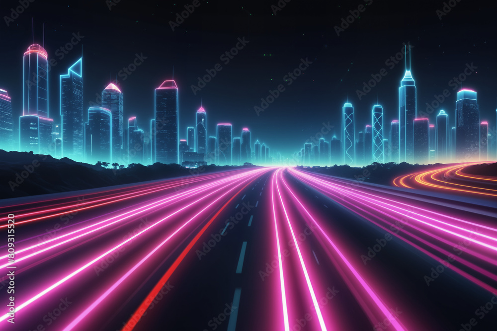 trails on the highway at night trails on the highway at night