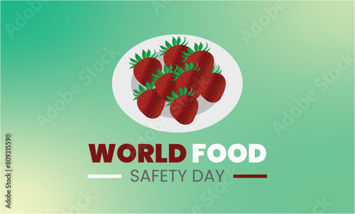 World food safety day June 7 poster templet design