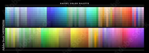 Set of pastel color palette catalog design