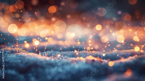 trendy winter light background with bokeh and copy space © zakir