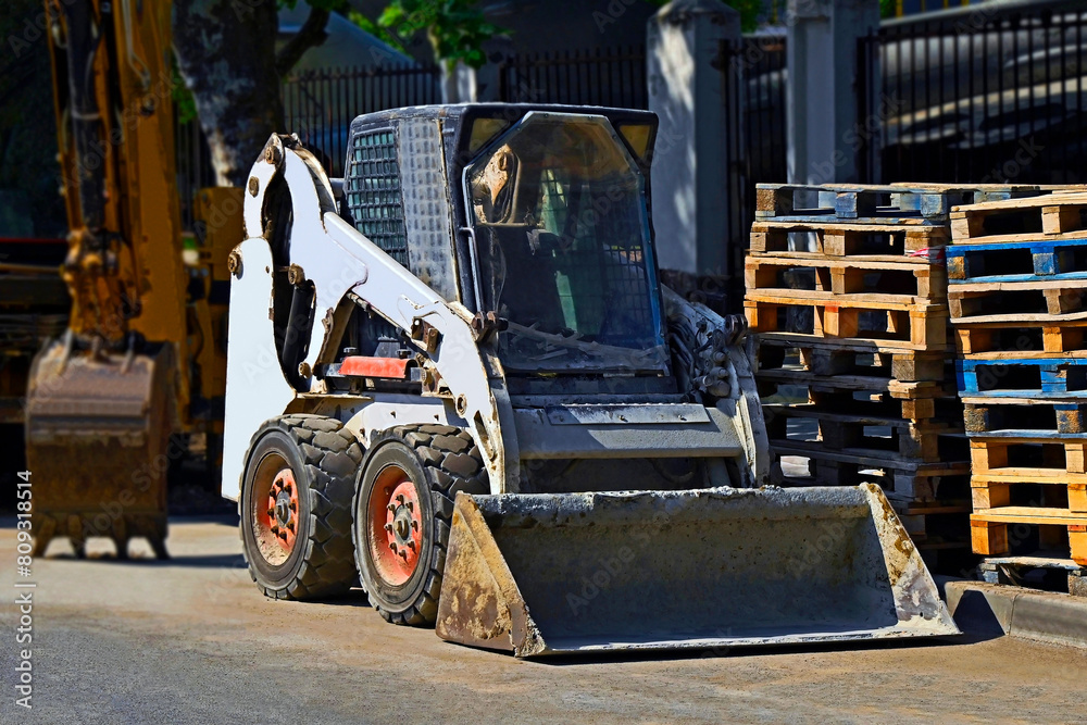 Fototapeta premium Skid steer loader machine