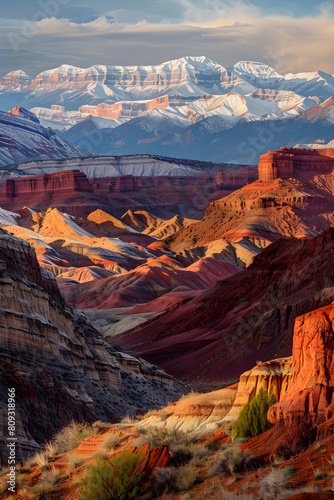 Color-coded Layers of Time: A Glimpse into Utah's Geological Canvas