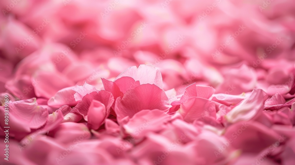 Pink petals dancing in the background