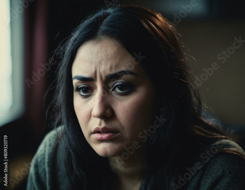 portrait of a sad woman