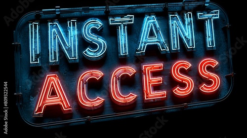 “INSTANT ACCESS” message on a vintage tv - graphic resource - background