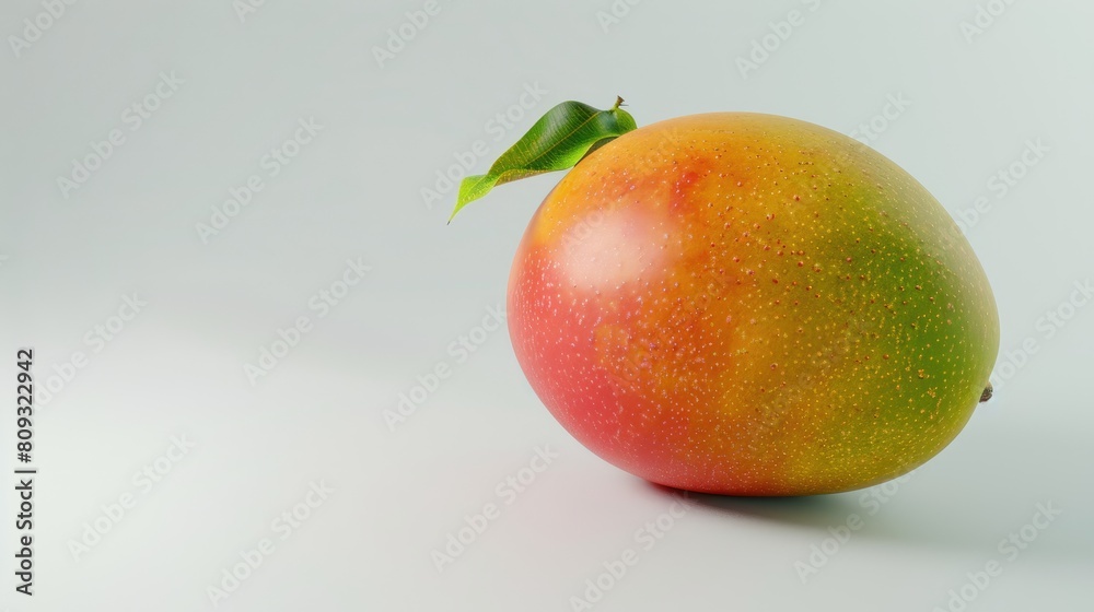 Mango fruit on a plain white background