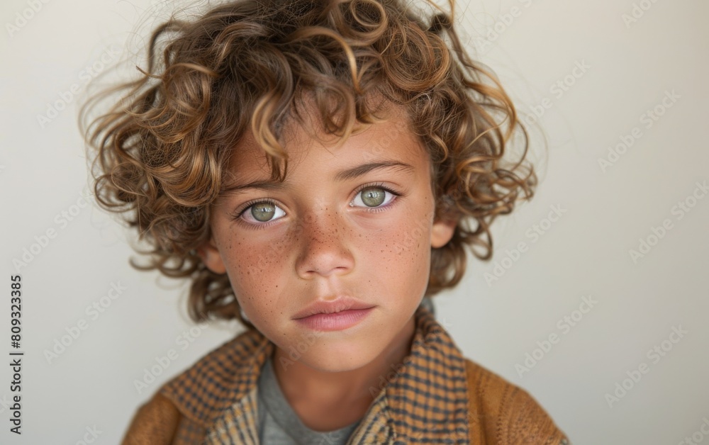 A close-up shot of a young child with curly hair, showcasing the unique texture and beauty of their locks A close-up shot of a young child with curly hair, showcasing the unique texture and beauty of their locks
