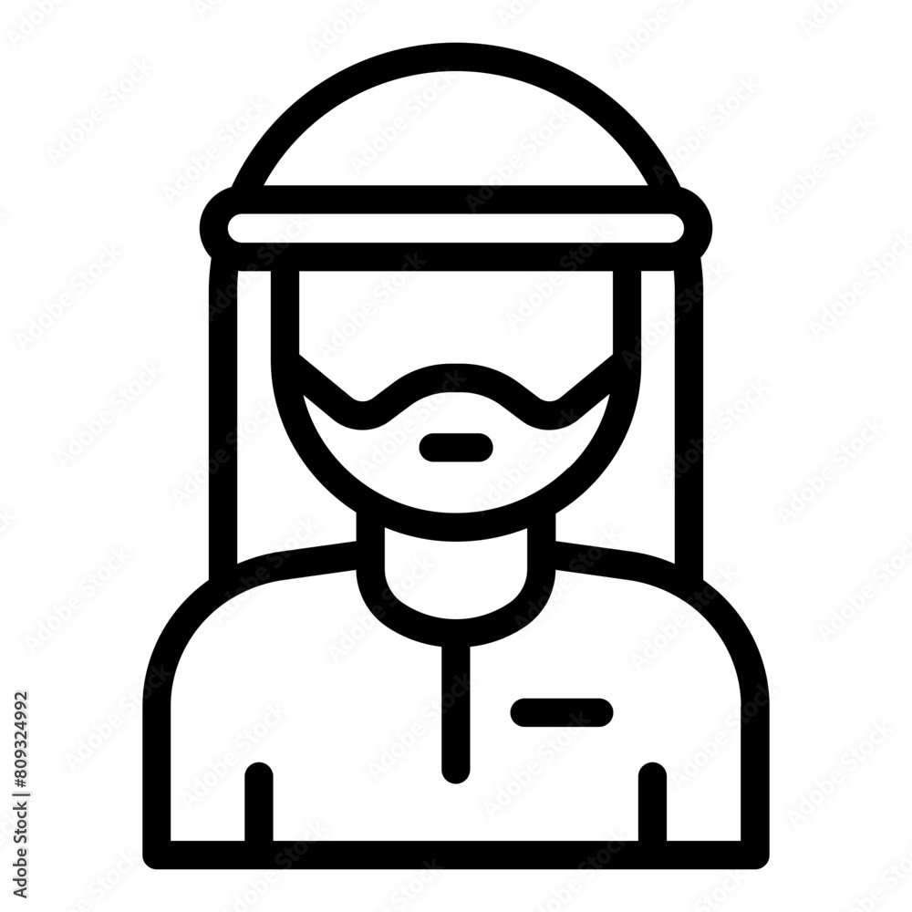 Bedouin people avatar arabian icon Bedouin people avatar arabian icon