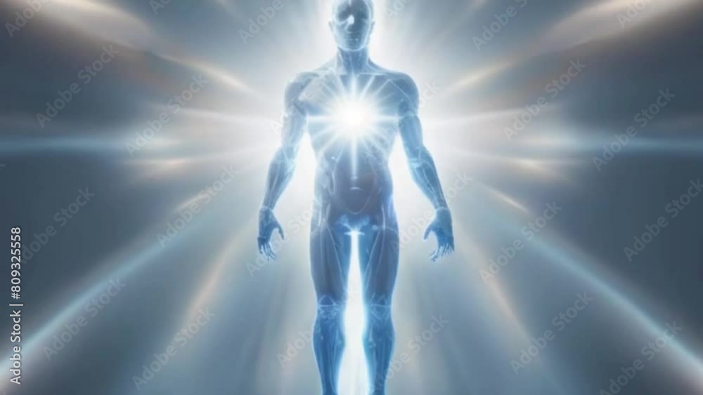 3d rendered illustration of a body with rays