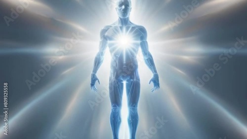 3d rendered illustration of a body with rays