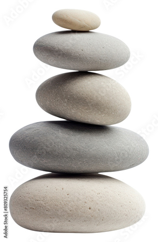 PNG  Zen stones pebble white background simplicity. AI generated Image by rawpixel.