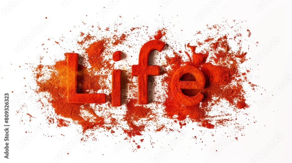 The word Life created in Paprika Typography. The word Life created in Paprika Typography.