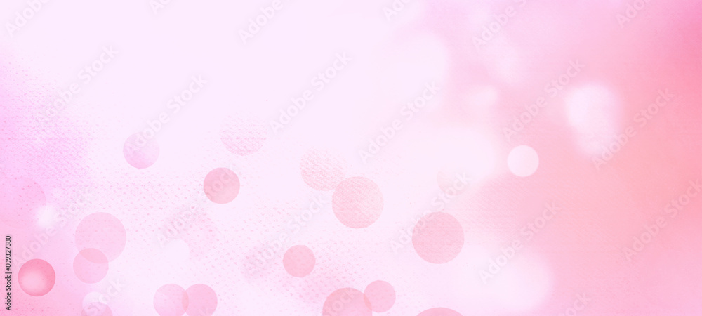 Pink bokeh widescreen background for Banner, Poster, celebration, event and various design works