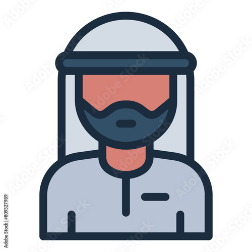 Bedouin people avatar arabian icon