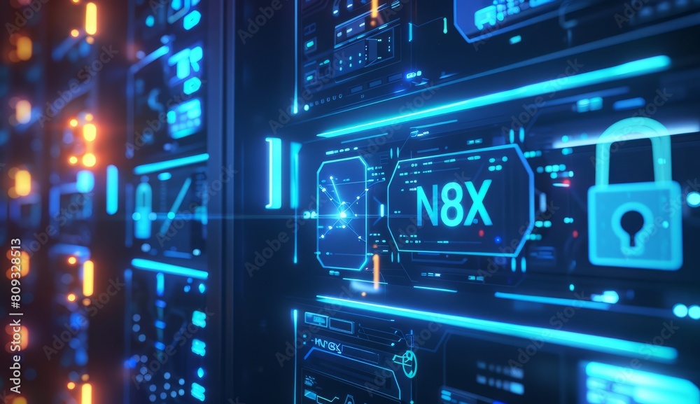 Obraz premium Digital storage technology background.