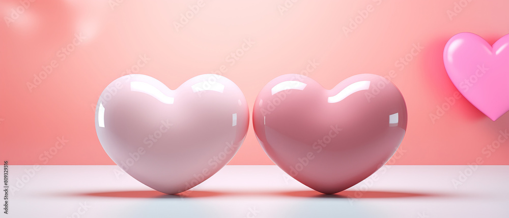 Heart Shaped Decor for Romantic Home Display. AI Generated Image