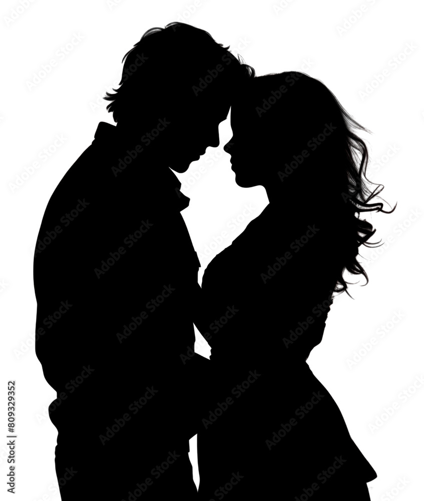 PNG  Couple silhouette backlighting adult.