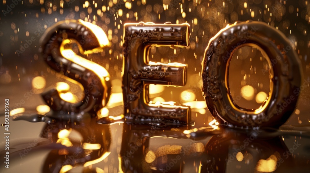 Brown Glossy Surface SEO concept art poster. Brown Glossy Surface SEO concept art poster.