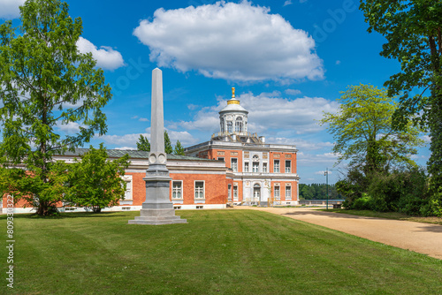 The Marble Palace in the New Garden on the banks of Heiligersee lake in the city of Potsdam. The Marmorpalais was the summer residence of the Prussian royals until 1917
