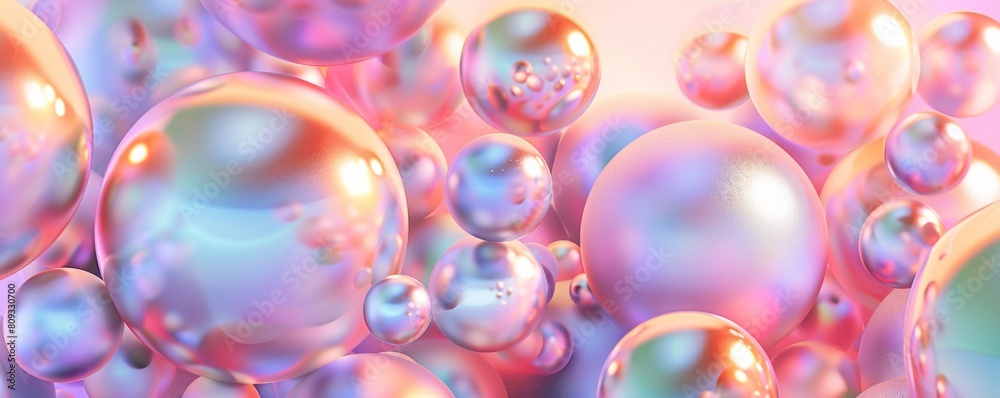Reflective spheres in pastel tones Reflective spheres in pastel tones