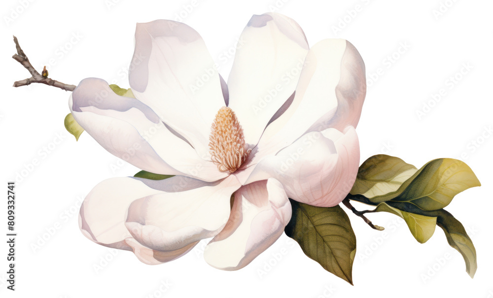 Obraz premium PNG A magnolia flower blossom petal.