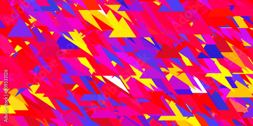 Light red, yellow vector background with triangles.