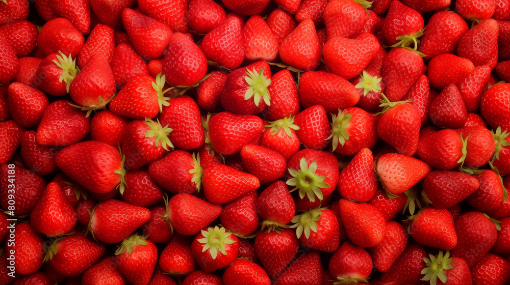Lush Strawberry Display with Natural Greenery Lush Strawberry Display with Natural Greenery
