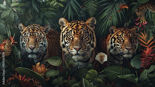 Jungle Royalty  Meeting the Coolest Kings and Queens of the Wild. Generative Ai