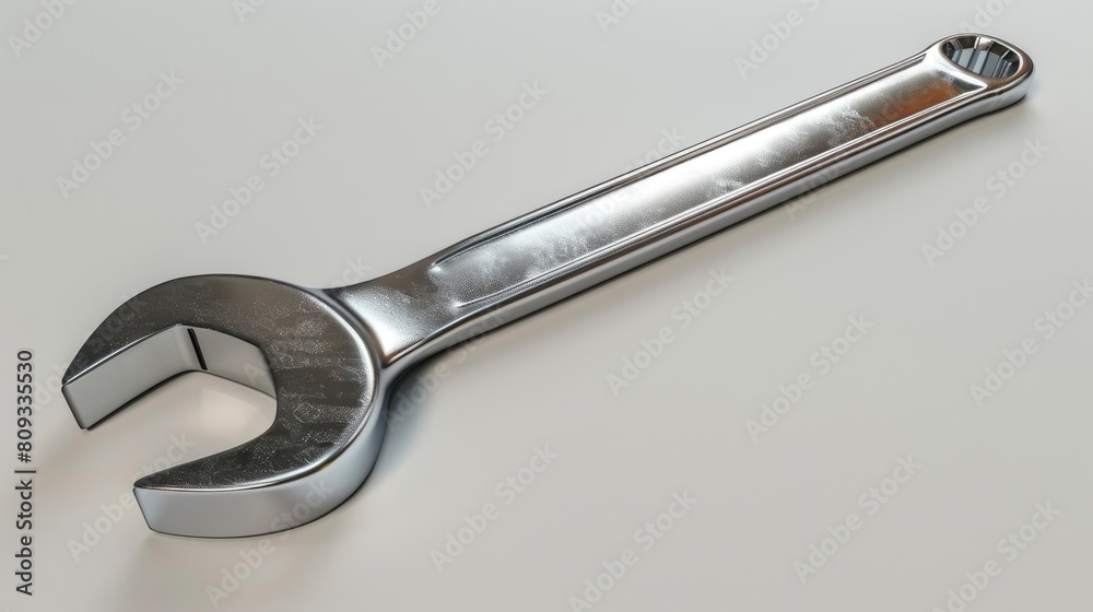 Tool with handle on plain backdrop Wrench Three dimensional graphic Tool with handle on plain backdrop Wrench Three dimensional graphic