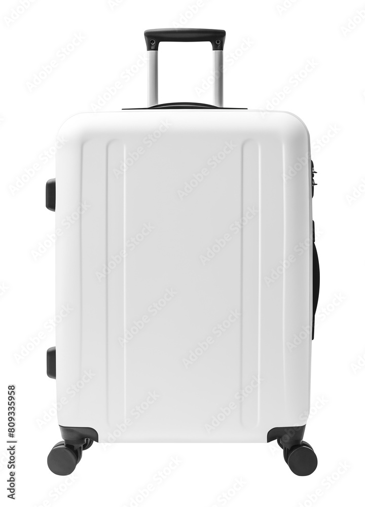 White luggage png travel, transparent background White luggage png travel, transparent background
