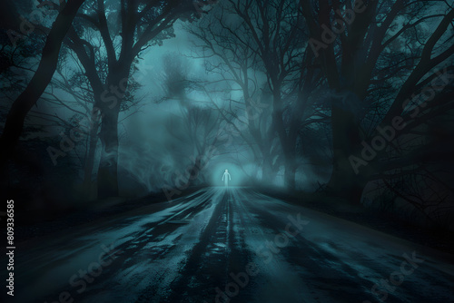 Haunted Child Apparition on a Desolate Road - An Urban Legend Illustrated