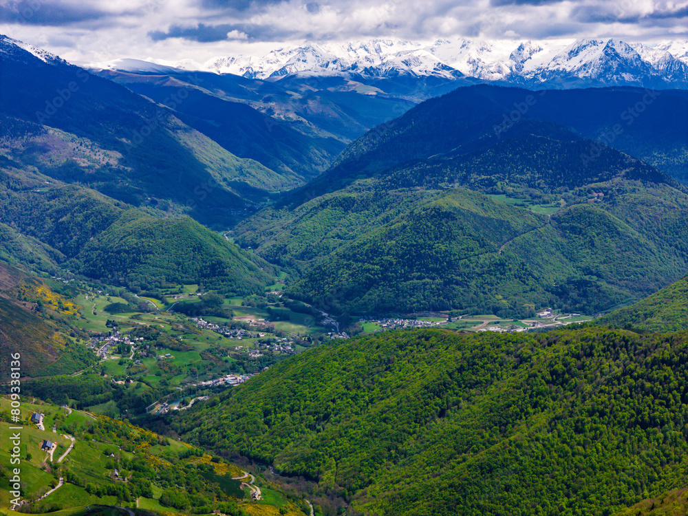 Fototapeta premium Vallée verte de montagne