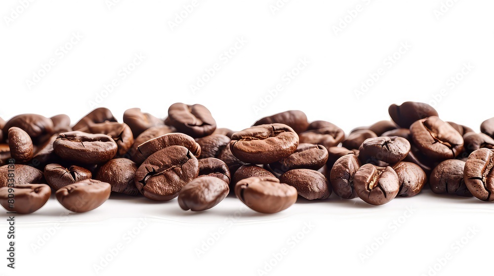 Fototapeta premium Coffee Bean On White Background, Generative AI