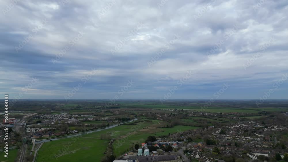 Aerial View of Cambridge City of England United Kingdom Aerial View of Cambridge City of England United Kingdom